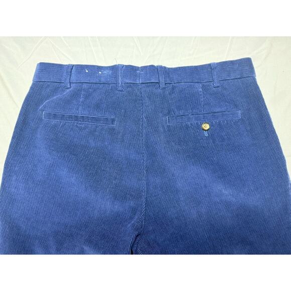 J. McLaughlin Men's Blue Flat Front Corduroy Pants - Size 34x30 - Picture 3 of 7